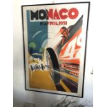 Original Monaco 19 Avril 1931 Poster framed 27 x 39 inches