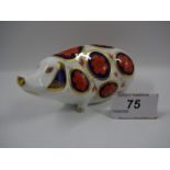 Royal Crown Derby Pig, no stopper, 13cm tall