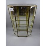Brass and glass display cabinet (32 x 20 x 10)cm