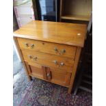 Antique Oak 2 draw unit with cupboard below