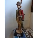 Military soldier figure, resin? 35cm tall marked 'Depose Italy 408'