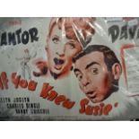 Original 1946 film poster 'If you knew Susie' (44 x 30)cm