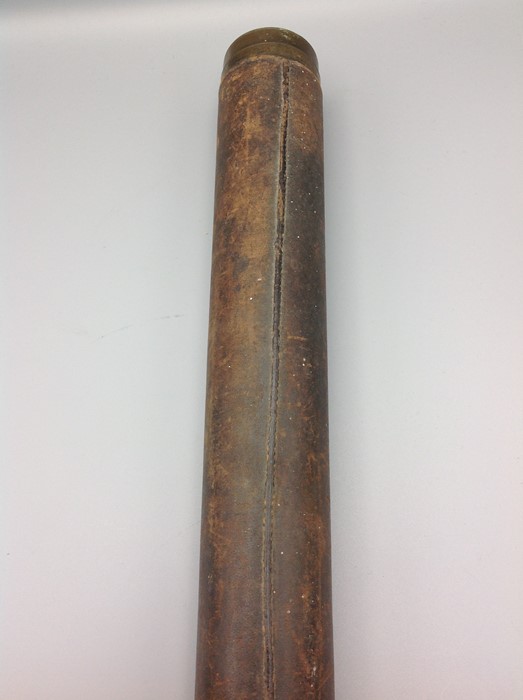 Dolland of London brass telescope in with leather cover - Image 2 of 2