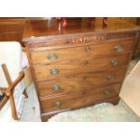 Antique 4 Draw Chest ( hardboard back )