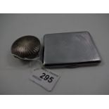 White metal snuff box and cigarette case