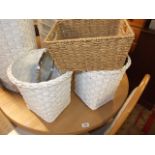 Chair , Linen Bin & 3 Baskets