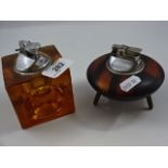 UFO table lighter plus orange glass table lighter