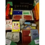 Quantity of various aged playing cards including PG Tips still in original wrapper