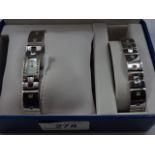 Boxed ladies wristwatch with matching bracelet