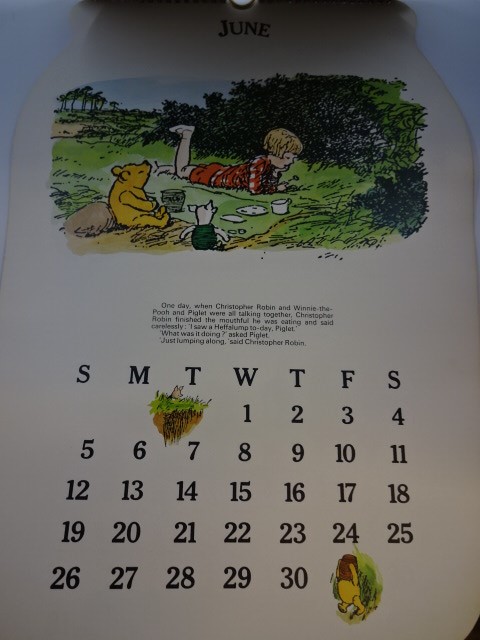 3 Winnie the Pooh prints after E H Shepard plus 1977 Winnie the Pooh calendar - Image 4 of 5