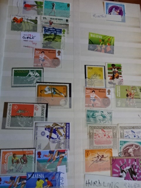 5 sport related stamp albums - Image 5 of 8