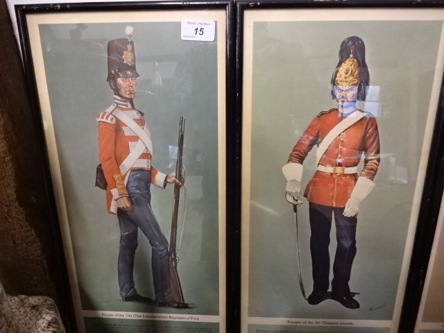 4 prints of military infantry uniforms (25 x 54)cm - Image 3 of 7