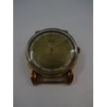 Trebex 9ct gold mens wristwatch 629. Inscribed on rear 'Courtaulds service award Maurice Drury 1948.