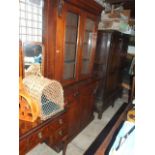 Edwardian Mahogany Bookcase with drawer & 2 door cupboard below 42 inches wide