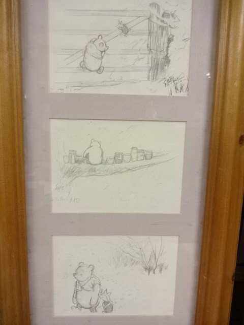 3 Winnie the Pooh prints after E H Shepard plus 1977 Winnie the Pooh calendar - Image 2 of 5