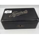 Ebony jewellery box with silver 'Jewels' Logo on top