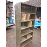 Retro Metal Shelving Unit 3 ft wide 75 inches tall 1 ft deep