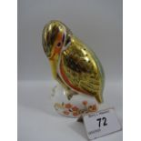 Royal Crown Derby Kingfisher, no stopper, 11cm tall