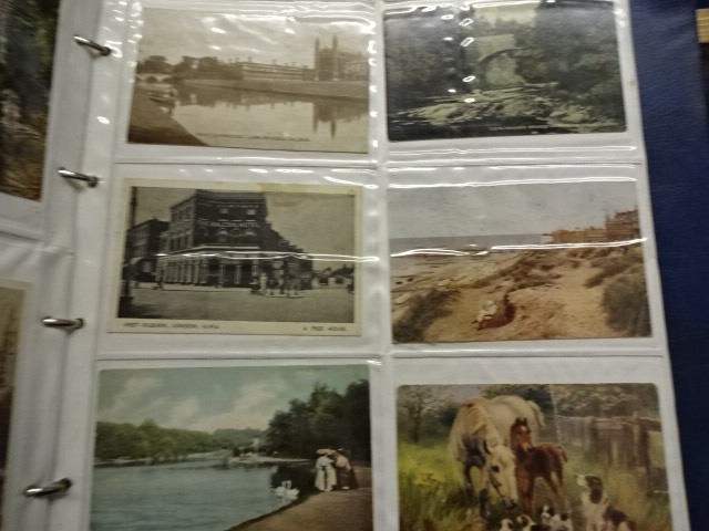 3 folders of various aged postcards including military, tourist, royal etc - Image 6 of 8