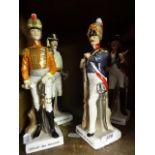 4 military ceramic figures