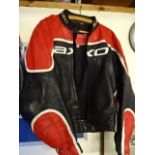 Axo racing motorbike jacket and trousers size 46 plus Frank Thomas boots