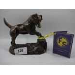 Fiesta studios Harriett Glen bronze coated hunting dog, 15cm long