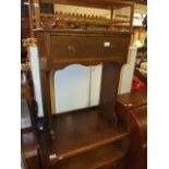 Vintage Oak Side Table with Drawer