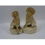 Pair of vintage Staffordshire dogs, 10cm tall, a/f