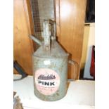 Vintage Aladdin Pink Paraffin Can