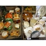 2 boxes of china to include cottage ware, 3 of which are Beswick, plus small quantity of