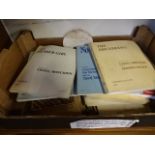 Box of music scores, theatre programs etc