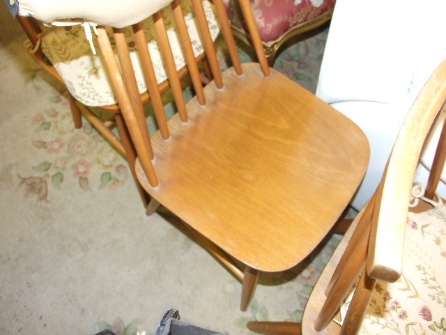 4 Stick Back Dining Chairs - Image 2 of 2