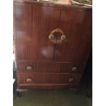 Vintage 3 piece bedroom suite comprising of wardrobe , dressing table & cupboard with drawers below