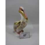 Royal Crown Derby White Pelican, limited edition 217 / 5000. Gold stopper with inscription on