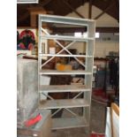 Retro Metal Shelving Unit 87 inches tall 3ft wide 1 ft deep