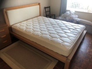 Oak King Size Bed with 5ft wide mattress