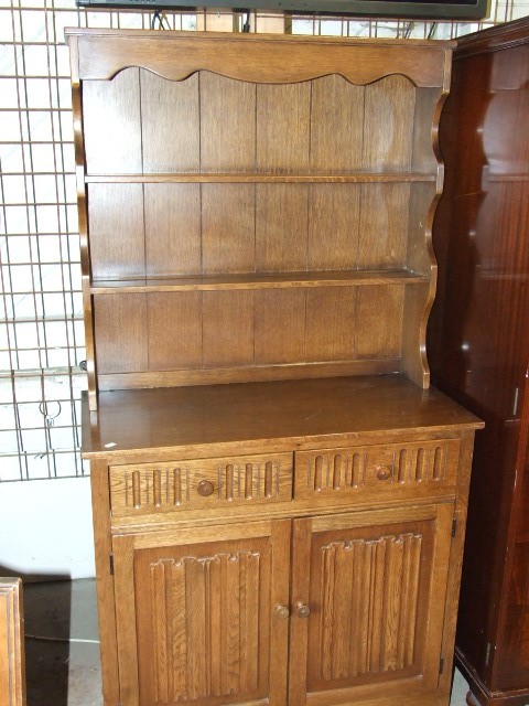 Oak Linen Fold Dresser 37 1/2 inches wide - Image 2 of 3