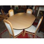 Modern Extending Dining Table with 4 Chairs