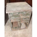 Vintage Industrial 11 Drawer Metal Unit ( missing 4 drawers )