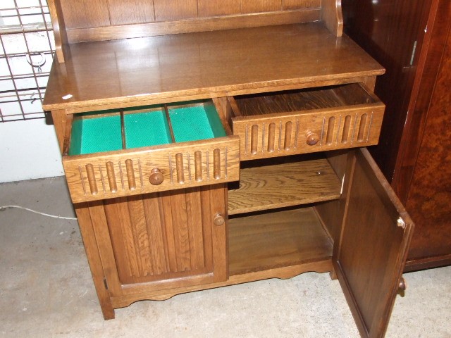 Oak Linen Fold Dresser 37 1/2 inches wide - Image 3 of 3