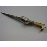 Pesh Kabz early 20th century Persian dagger with bone handle