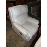 White Manual Recliner