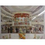 Coloured engraving of the Royal Theatre in Cobourg, Surrey as it was when first opened in may