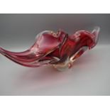 Murano glass dish, 30cm long