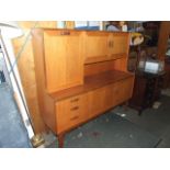 Retro G Plan Style Sideboard with drinks cabinet 63 inches wide 57 1/2 inches tall
