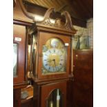 Modern Longcase clock with floral dial ( 3 weights & pendulum )