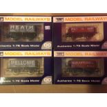 4 Dapol model railways 00 gauge 1.76 scale trucks all limited edition with certificates boxed all