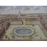 Print of St. James square as it was in 1784 (70 x 55)cm