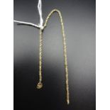 10ct gold chain, 0.5g, 18cm long