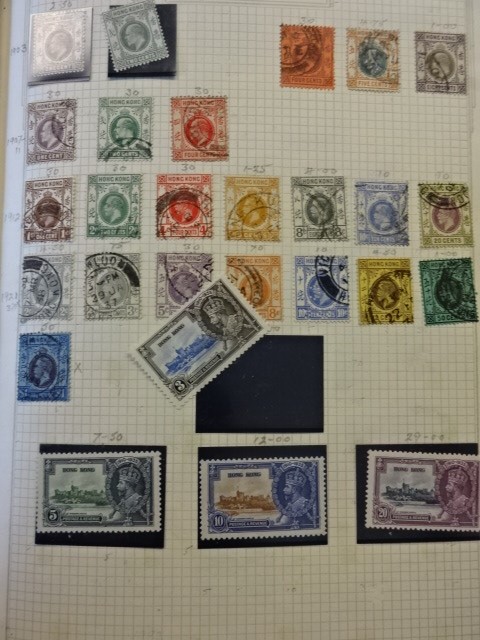 4 mostly foreign stock stamp albums